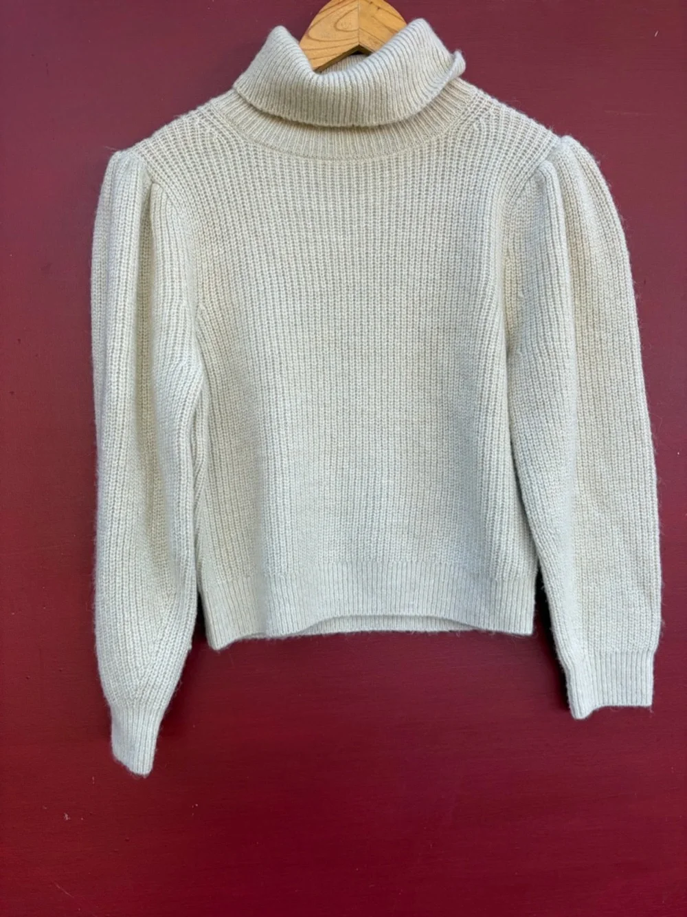 J Crew Cropped Puff Sleeve Sweater